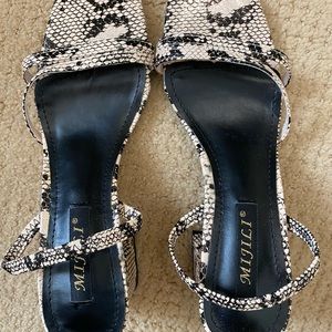 Faux Croc Slingback Sandles